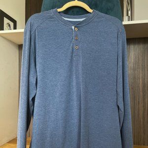 Fair Harbor Long Sleeve The SeaBreeze Henley Size: L Color: Blue *never worn*